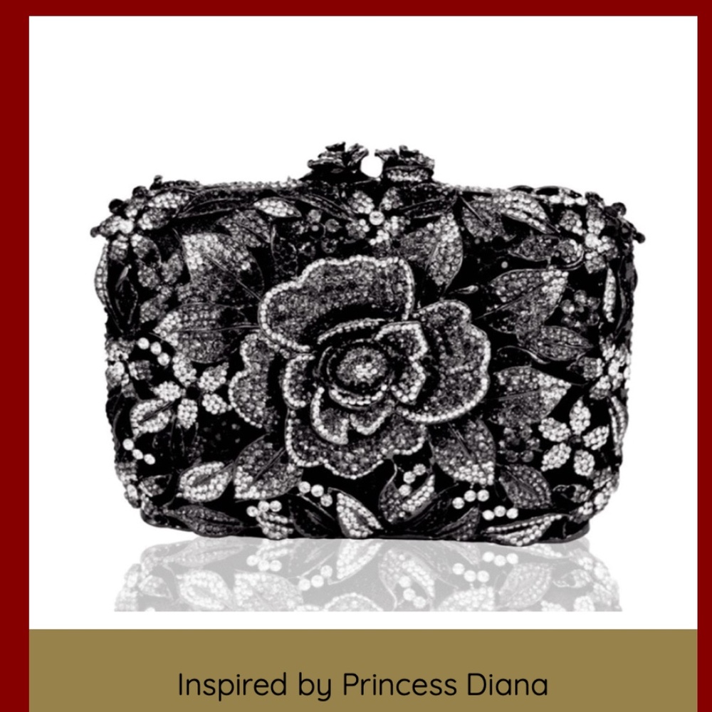 Stunning floral Crystal Purse Gift Wedding!